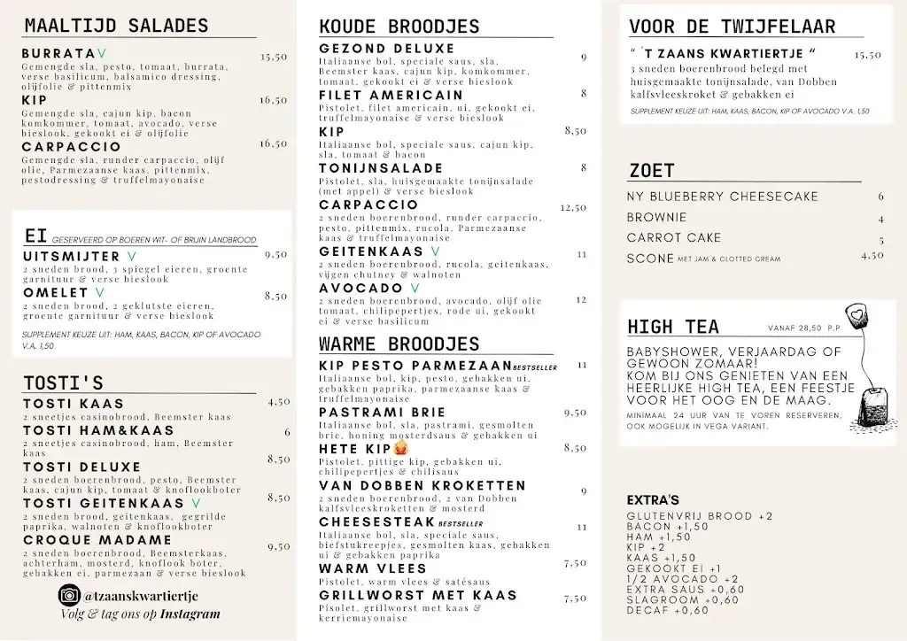 Menu_'t Zaans Kwartiertje_Zaan_imagen_1