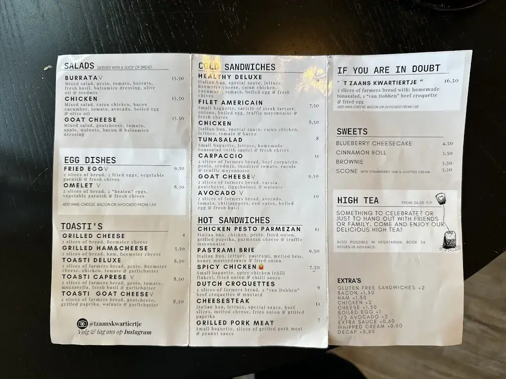 Menu_'t Zaans Kwartiertje_Zaan_imagen_2