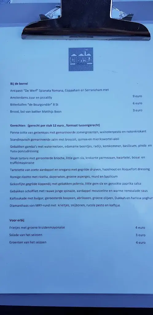 Menu_Restaurant Chef aan de Werf_Hilversum_image_3