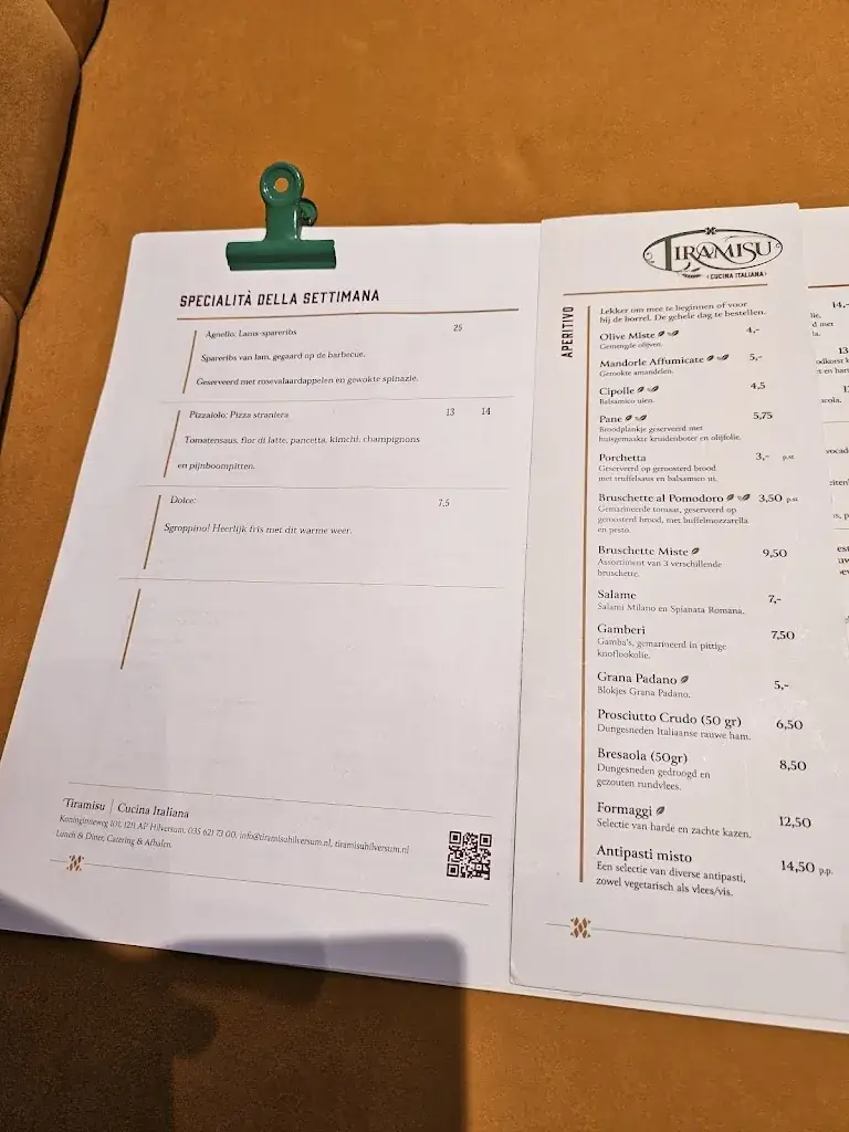 Menu_Tiramisu | IJS | Lunch & Diner | Cucina Italiana_Hilversum_image_2