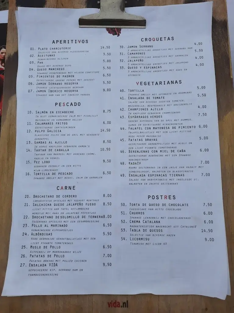Menu_VIDA Hilversum (tapasbar)_Hilversum_image_1