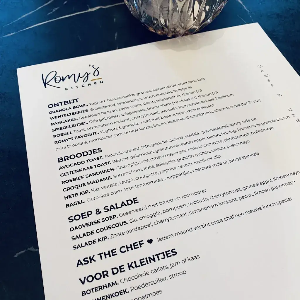 Menu_Romy's Kitchen_Volendam_image_1