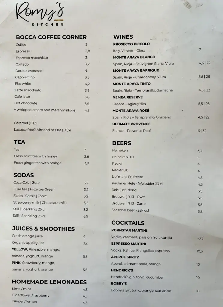 Menu_Romy's Kitchen_Volendam_image_2