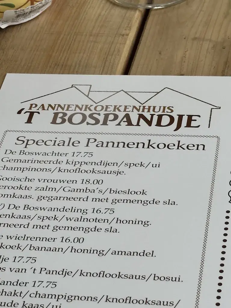 Menu_Pannenkoekenhuis ‘t Bospandje_Hilversum_image_3
