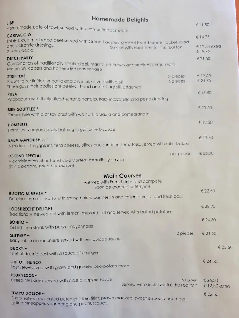 Menü_De Eend (The Duck)_Loosdrecht_Bild_1