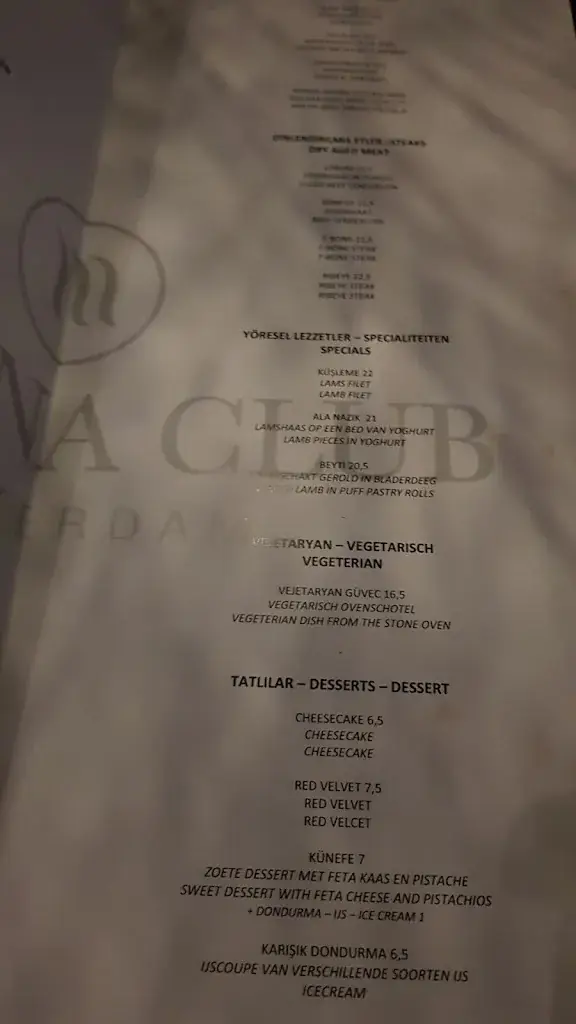 Menu_The Marina Club - Amsterdam_Amsterdam_image_1