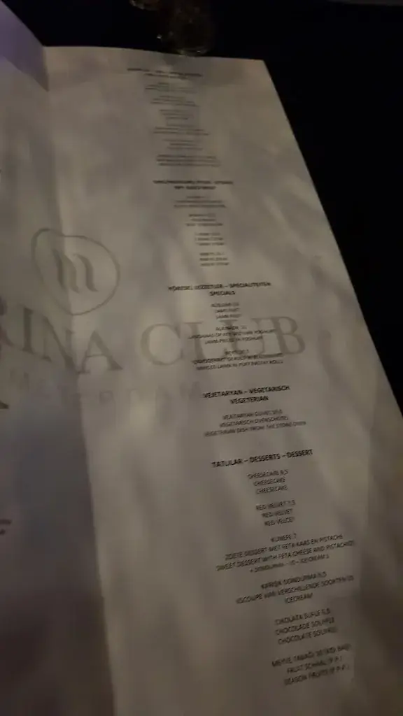 Menu_The Marina Club - Amsterdam_Amsterdam_image_2