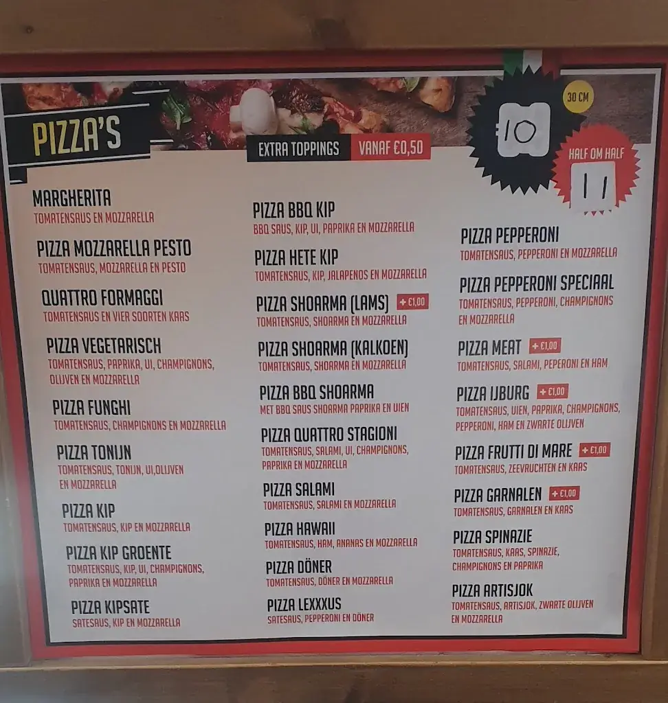 Menü_Pizzeria Pasta's IJburg_Amsterdam_Bild_1