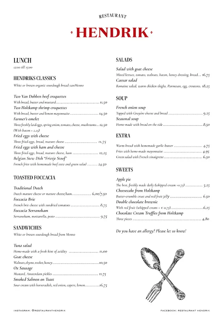 Menü_Restaurant Hendrik_Vreeland_Bild_2