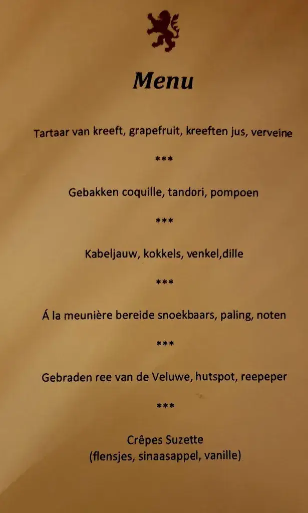 Menu_Romantik Restaurant De Nederlanden_Vreeland_image_2