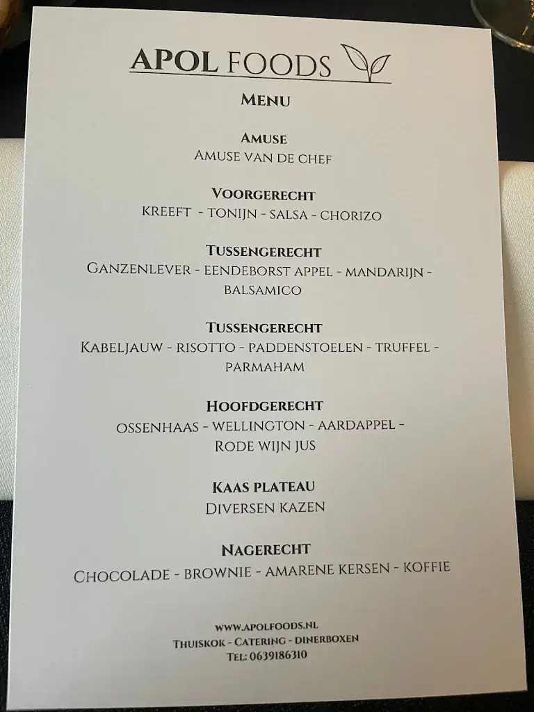 Menü_Apol Foods_Heerhugowaard_Bild_1