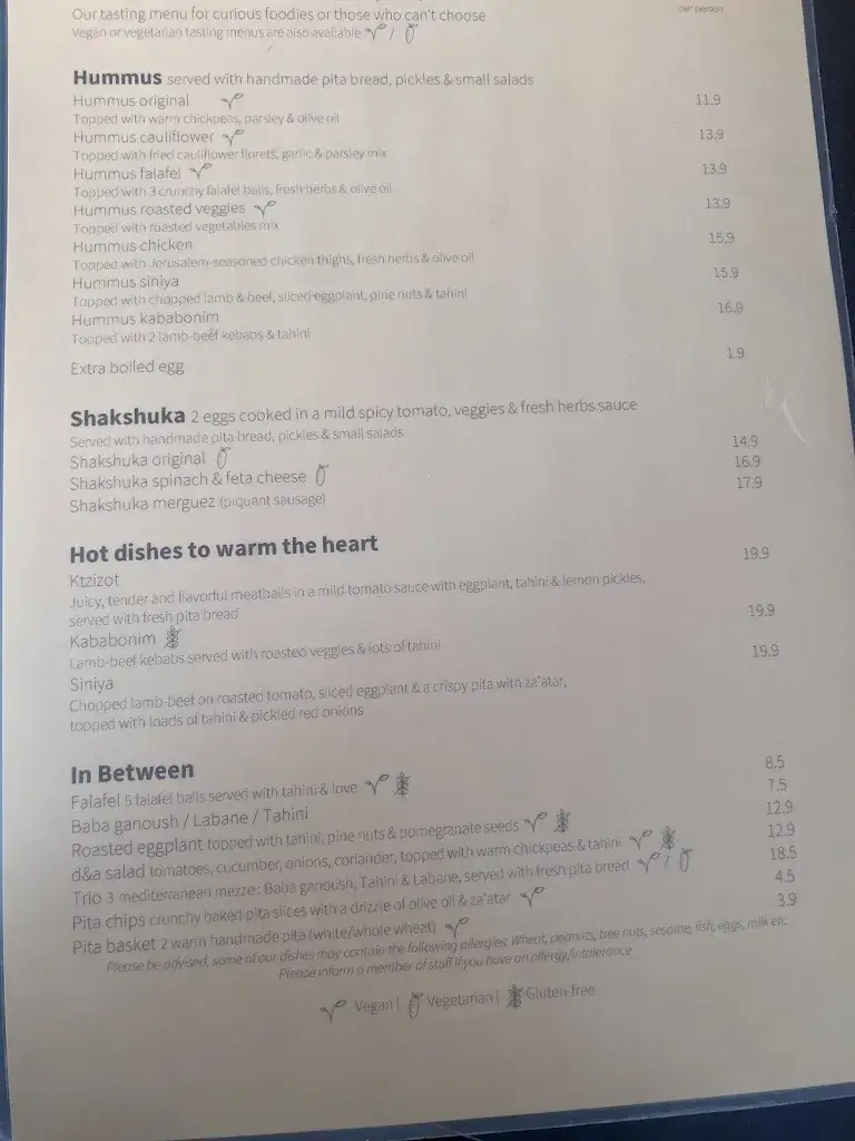 Menü_d&a hummus bistro_Amsterdam_Bild_2
