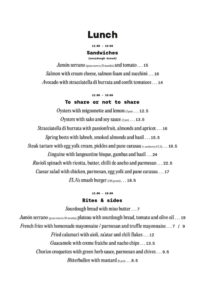 Menu_ELA Restobar_Amsterdam_image_2