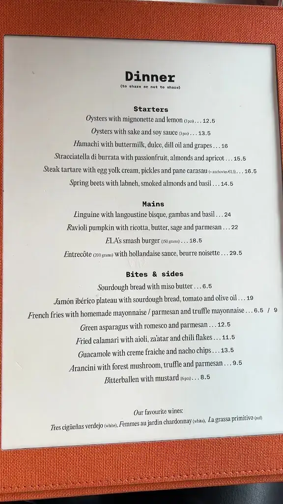 Menu_ELA Restobar_Amsterdam_image_4