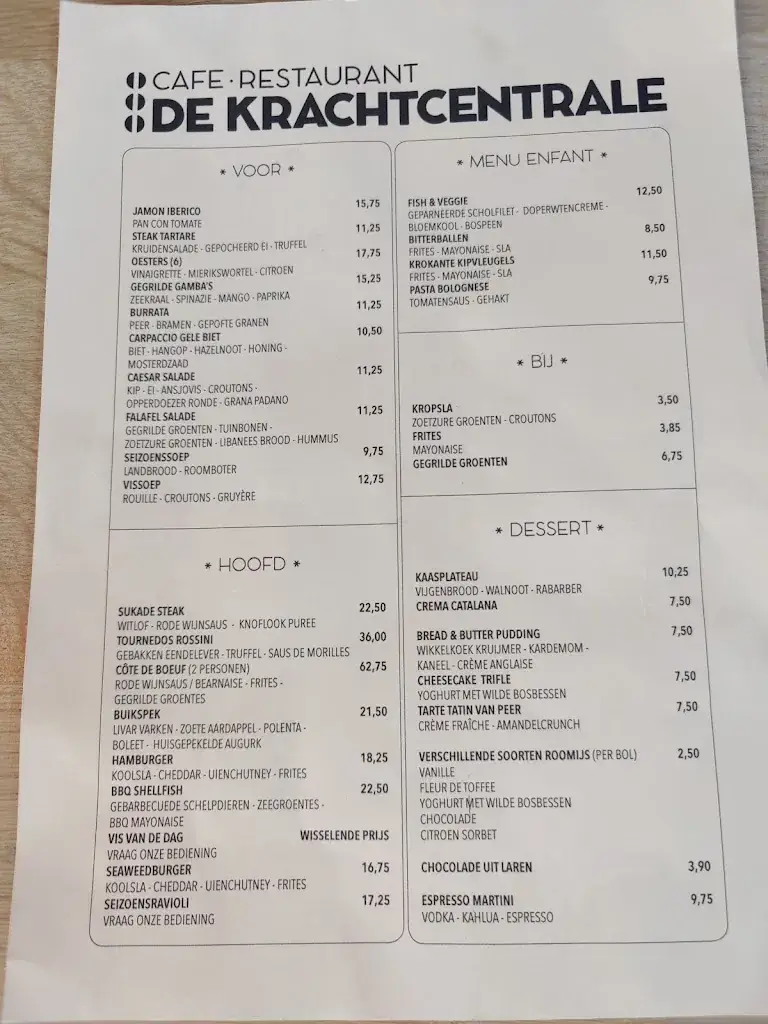 Menu_Café Restaurant De Krachtcentrale_Huizen_imagen_3
