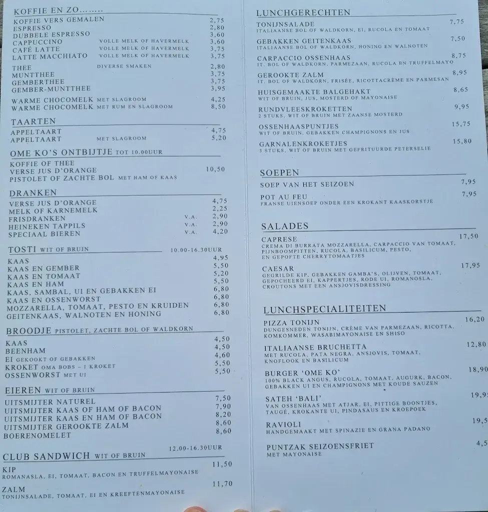 Menu_Café Ome Ko_Muiden_image_1
