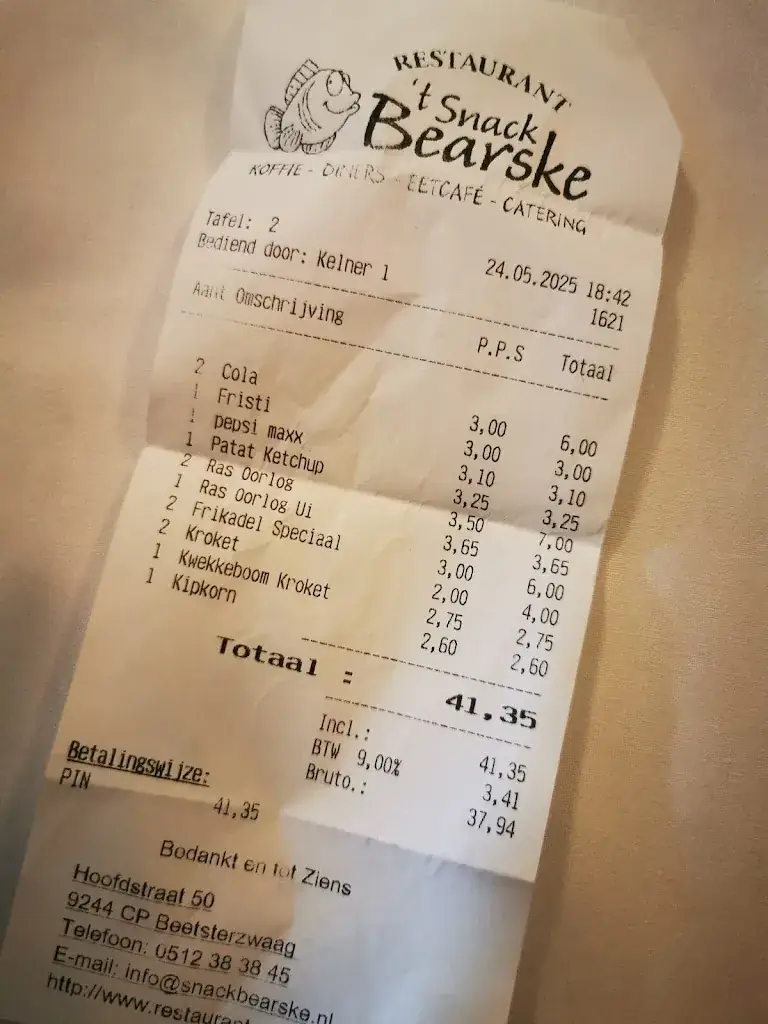 johan kool_Restaurant 't Snackbearske_Beetsterzwaag_reseña