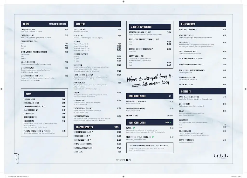 Menu_Bistrotel 't Amsterdammertje_Nieuwersluis_image_1