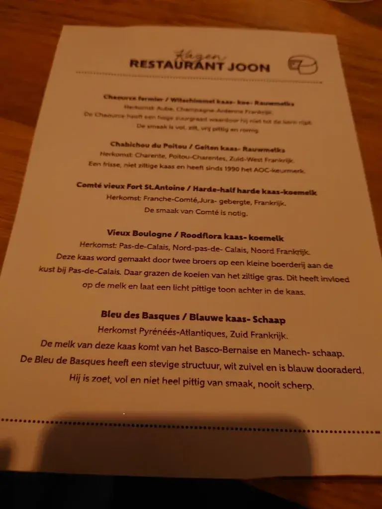 Menü_Restaurant JOON_Monnickendam_Bild_3