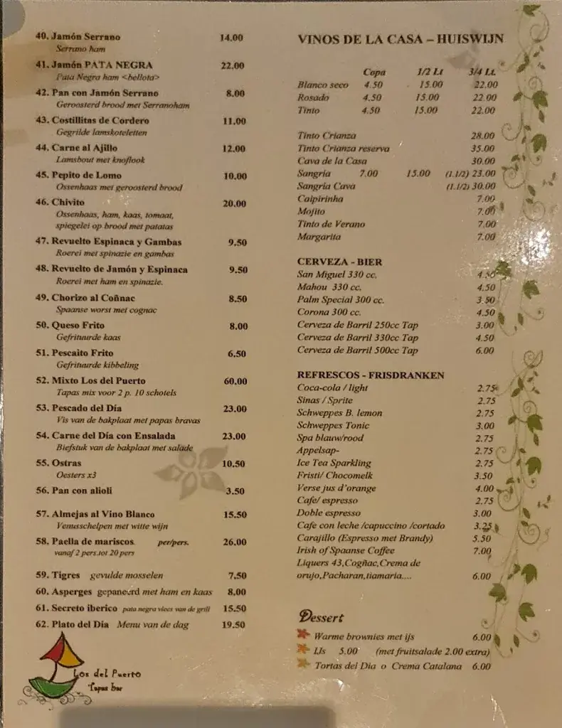 Menu_Los Del Puerto_Monnickendam_image_4