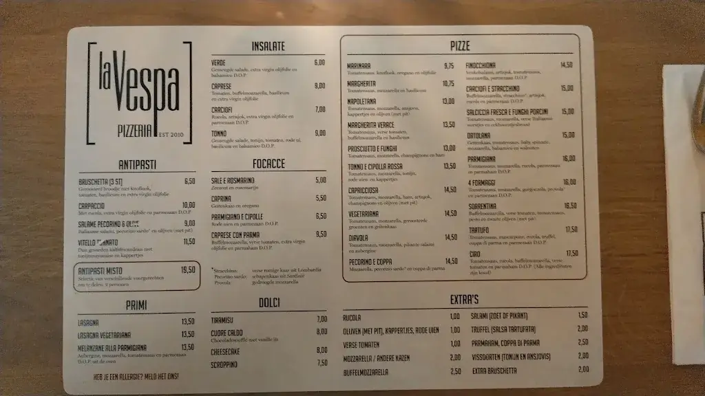 Menu_La Vespa_Laren_image_1