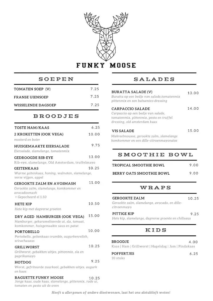 Menu_Funky Moose Restaurant_Lisse_image_1