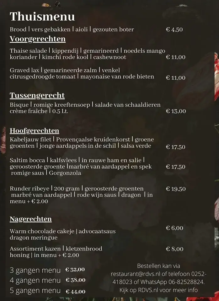 Menu_Restaurant De Vier Seizoenen_Lisse_image_1