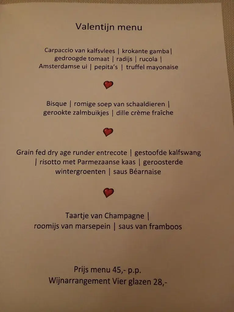 Menu_Restaurant De Vier Seizoenen_Lisse_image_2