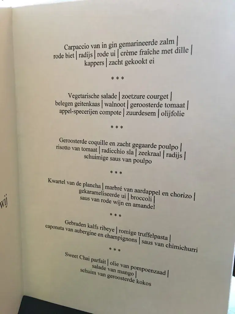 Menu_Restaurant De Vier Seizoenen_Lisse_image_3