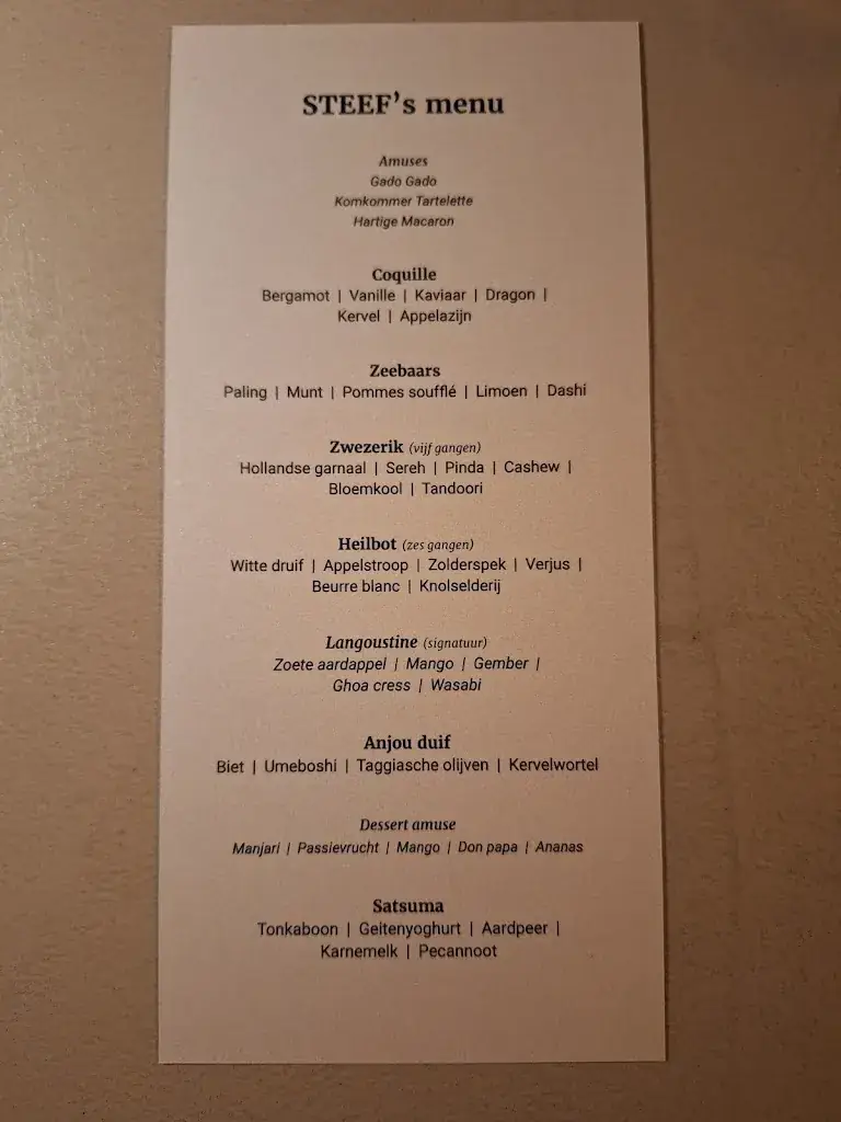 Menu_Restaurant STEEF._Leeuwarden_image_1