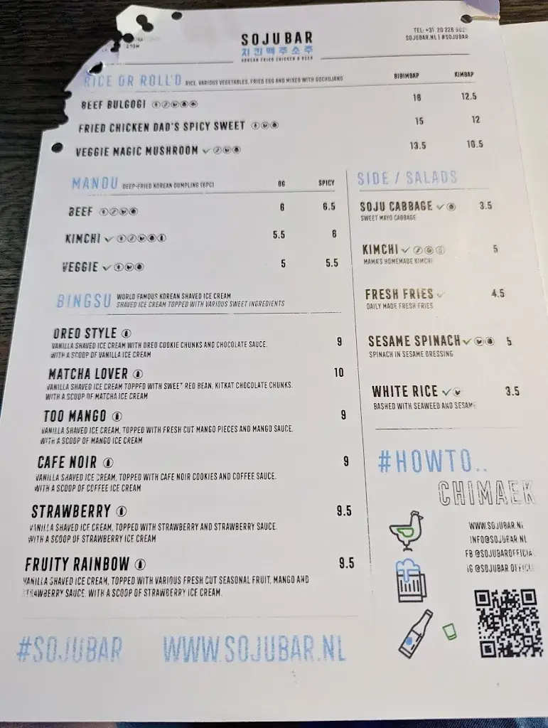 Menu_Sojubar Amsterdam | Korean Fried Chicken & Beer_Amsterdam_image_3