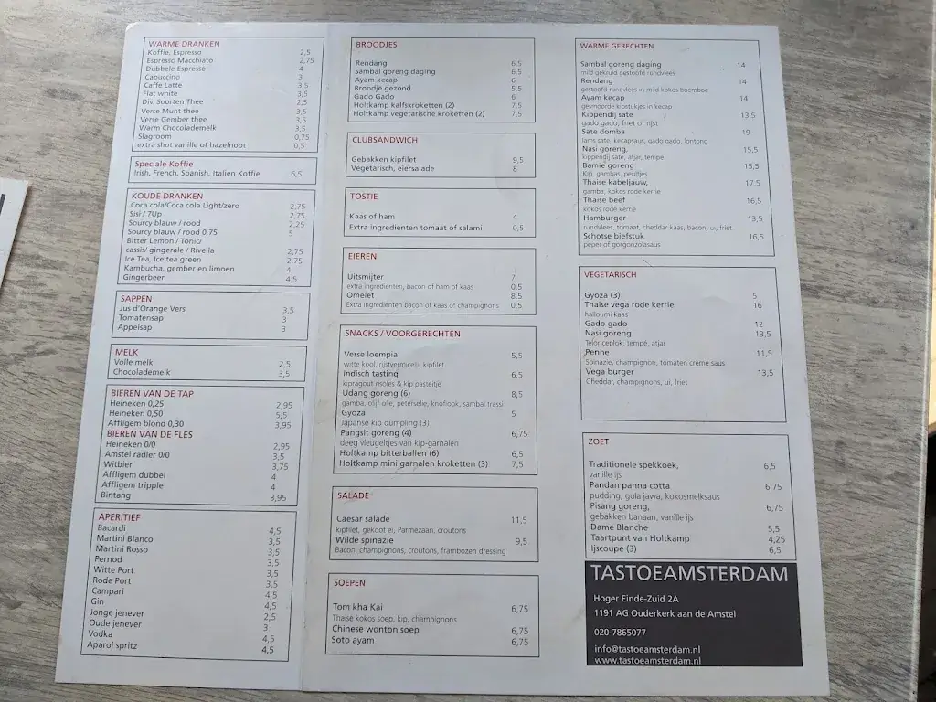 Menu_Restaurant Tastoeamsterdam_Amstel_image_1