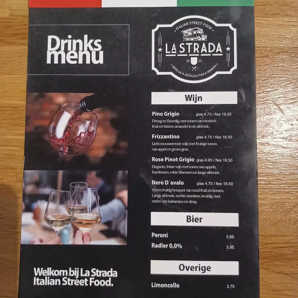 Menu_La Strada Italian Street Food_Leeuwarden_imagen_2