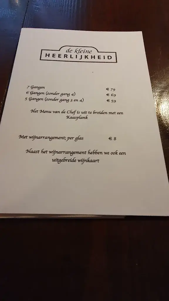 Menu_Huiskamerrestaurant De Kleine Heerlijkheid_Groningen_immagine_2