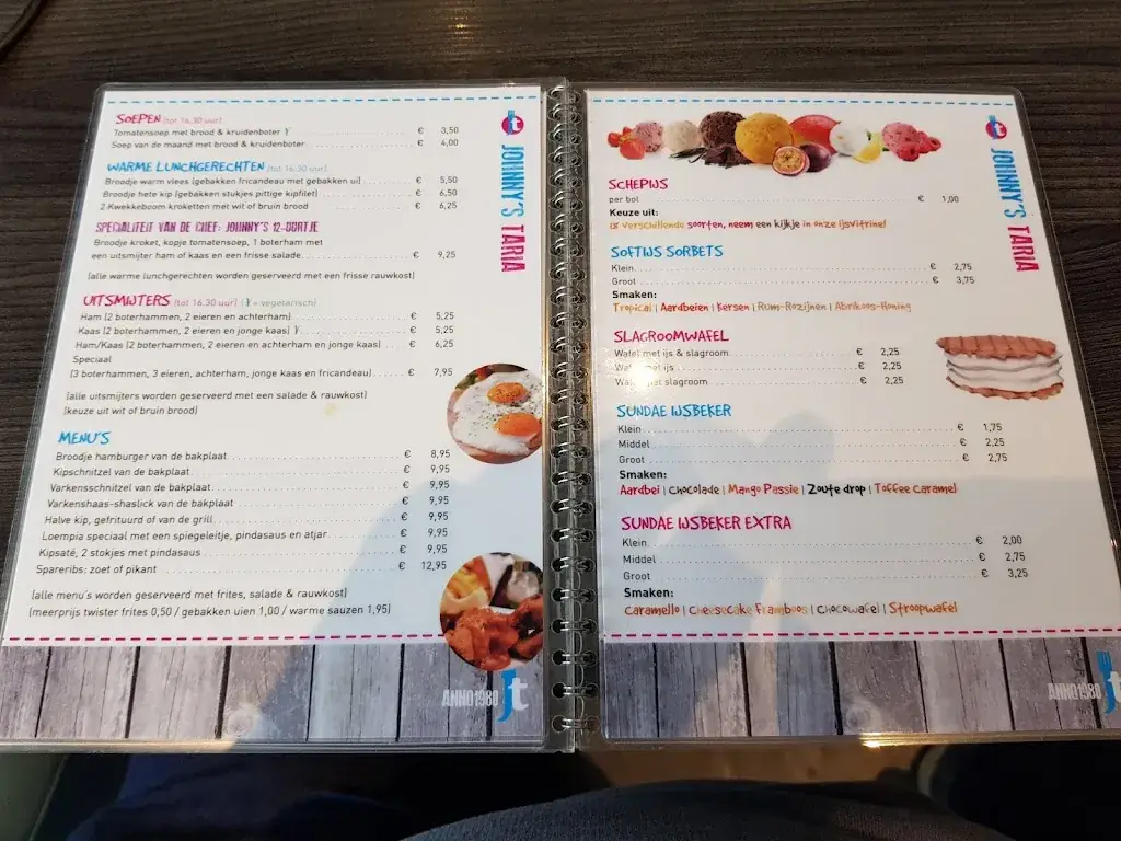 Menu_Johnny's Taria Lunchroom-Cafetaria_Bruinisse_imagen_2