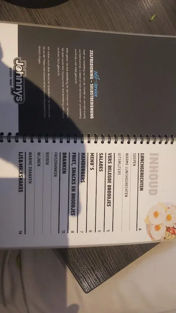 Menu_Johnny's Taria Lunchroom-Cafetaria_Bruinisse_imagen_3