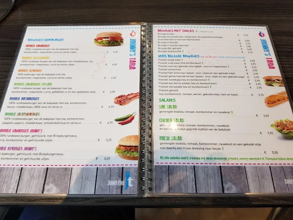Menu_Johnny's Taria Lunchroom-Cafetaria_Bruinisse_imagen_4