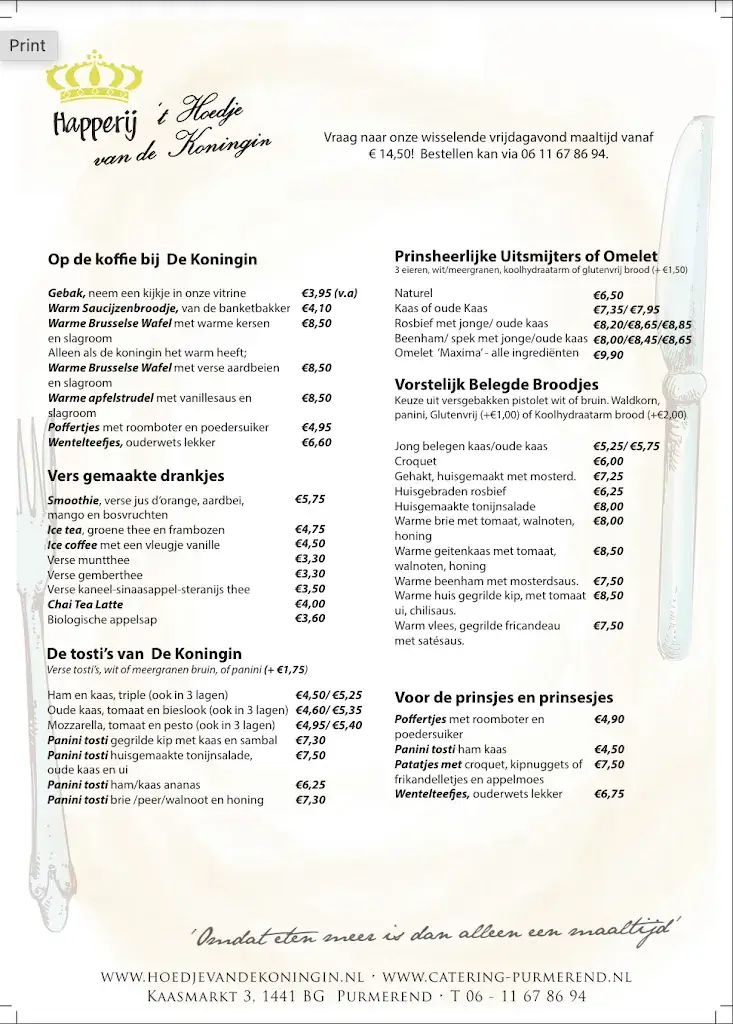 Menu_'t Hoedje van de Koningin_Purmerend_image_1