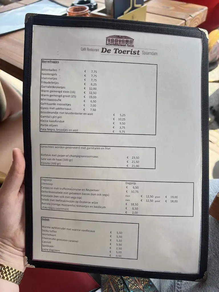 Menu_Café Restaurant De Toerist_Spaarndam_image_2