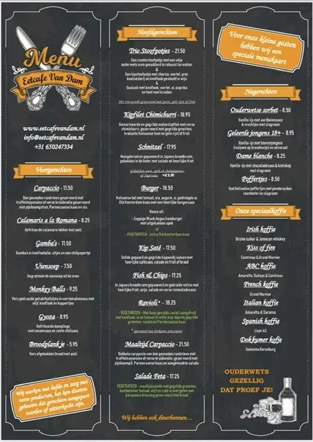 Menu_Eetcafe van Dam_Maartensvlotbrug_imagen_2