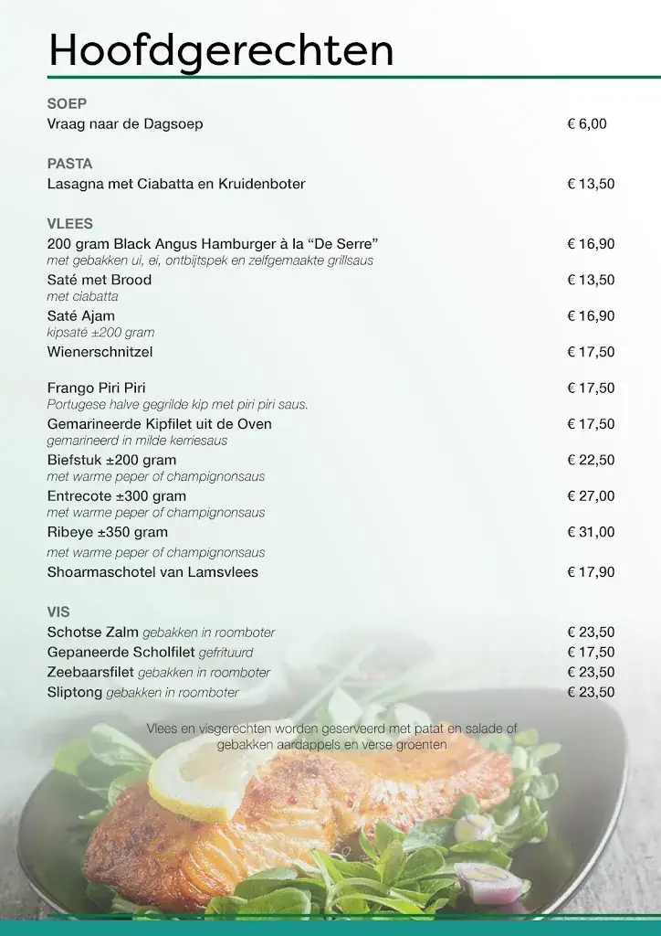 Menu_Brasserie De Serre_Amsterdam_image_1