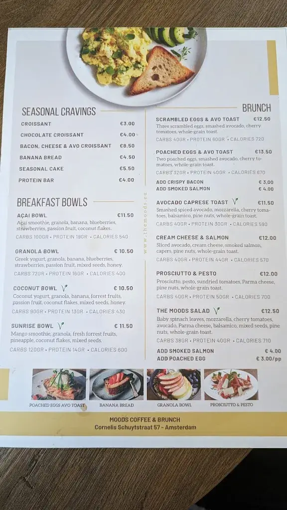 Menü_Moods Coffee & Brunch_Amsterdam_Bild_1