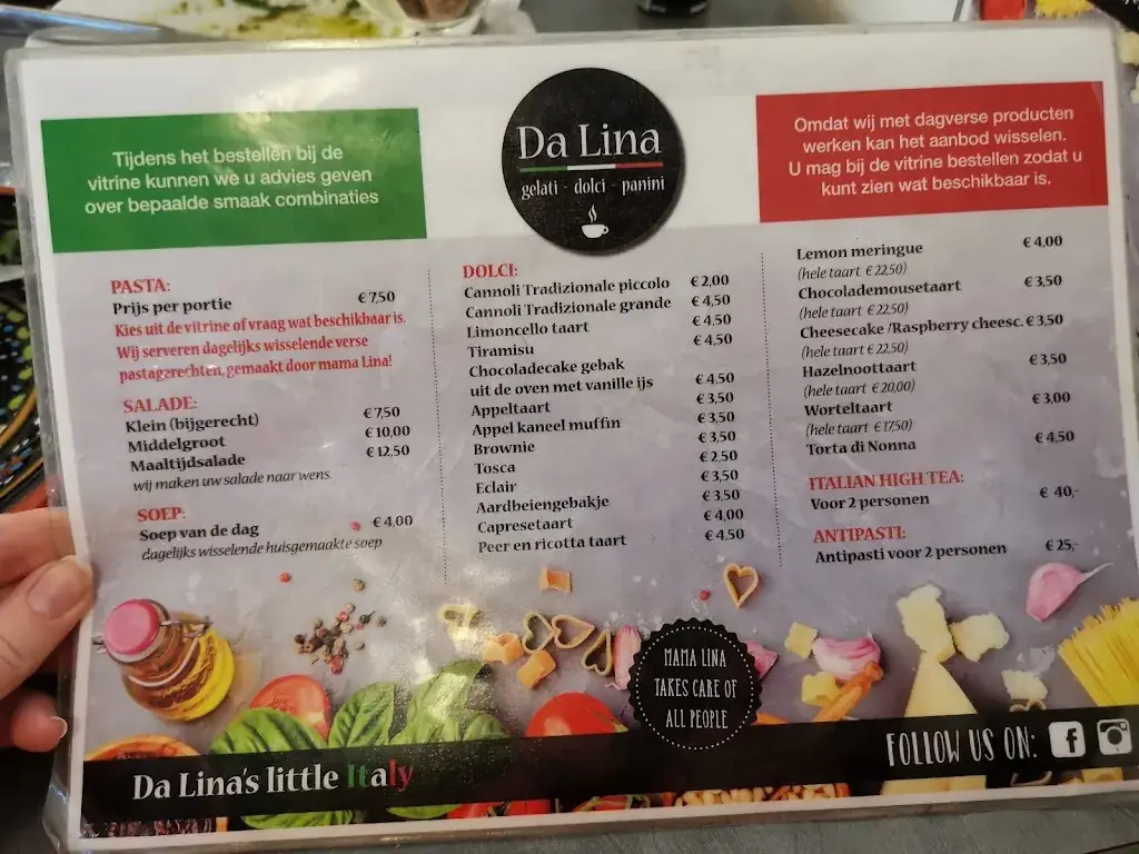 Menu_Da Lina's Little Italy_Haag_imagen_1