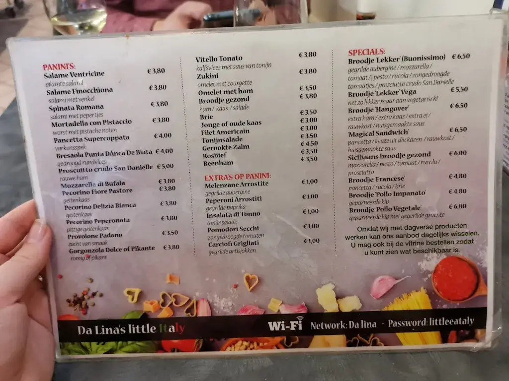 Menu_Da Lina's Little Italy_Haag_imagen_2