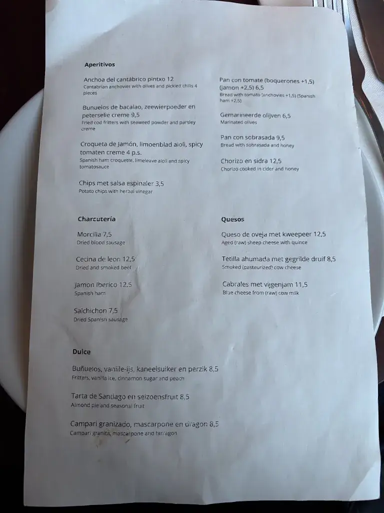 Menu_El Bar_Haag_image_1