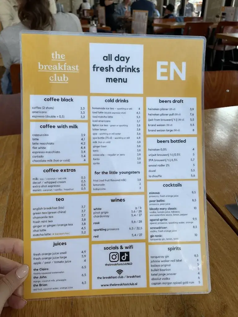 Menu_The Breakfast Club_Amsterdam_immagine_1