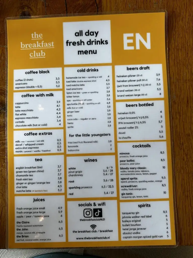 Menu_The Breakfast Club_Amsterdam_immagine_3