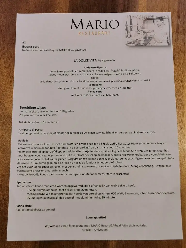 Menu_Restaurant MARIO_Wijdewormer_image_1
