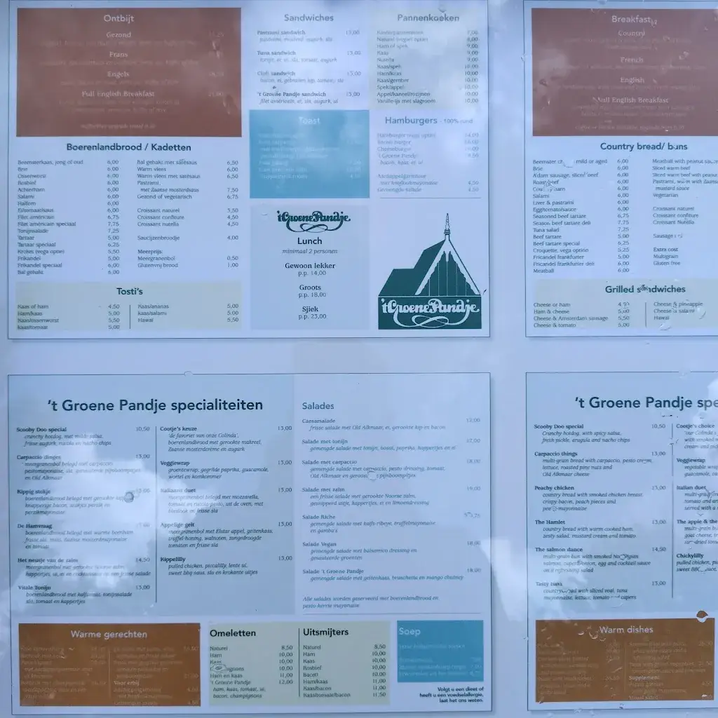 Menu_'t Groene Pandje Zaandam_Zaandam_image_1