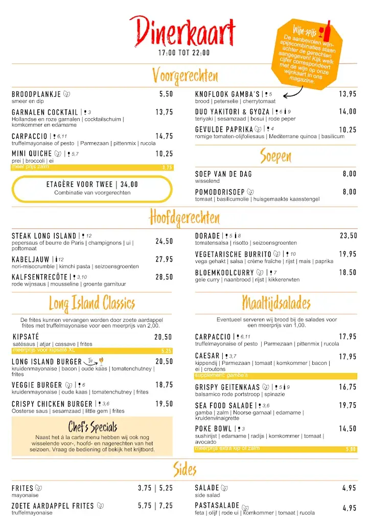Menu_Restaurant Long Island_Hoofddorp_image_1